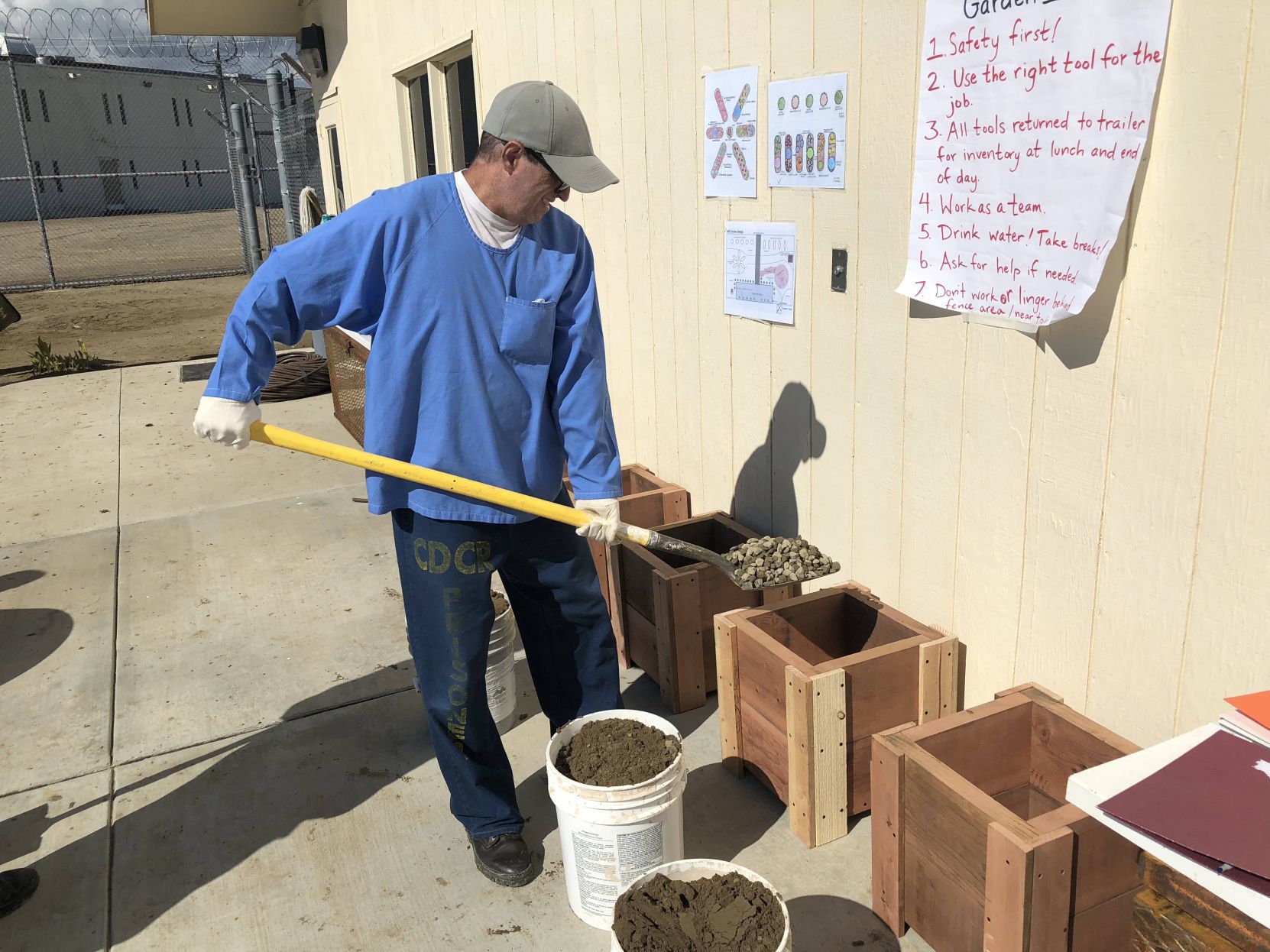 Preparing planter boxes